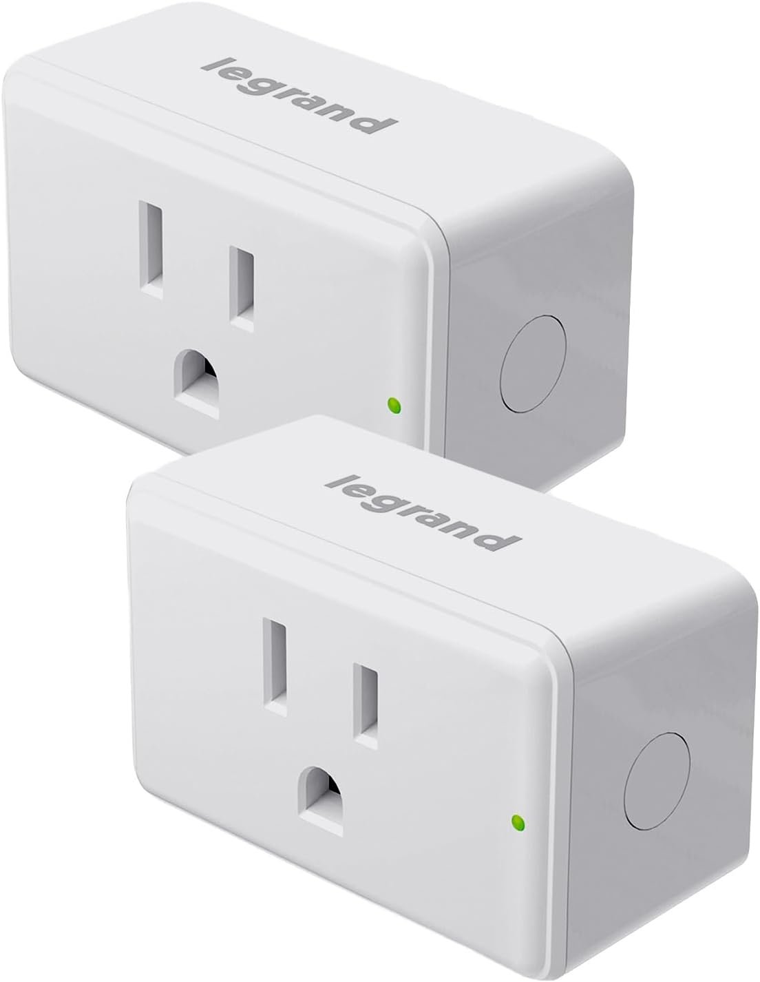 Legrand Radiant® Wi-Fi Matter Smart Plug Matter Hub Required 15A, Easy Setup, Enhanced Compatibility with Apple HomeKit, Google Home, Alexa & SmartThings, Easy Wi-Fi Connectivity w/ Matter (2 Pack)