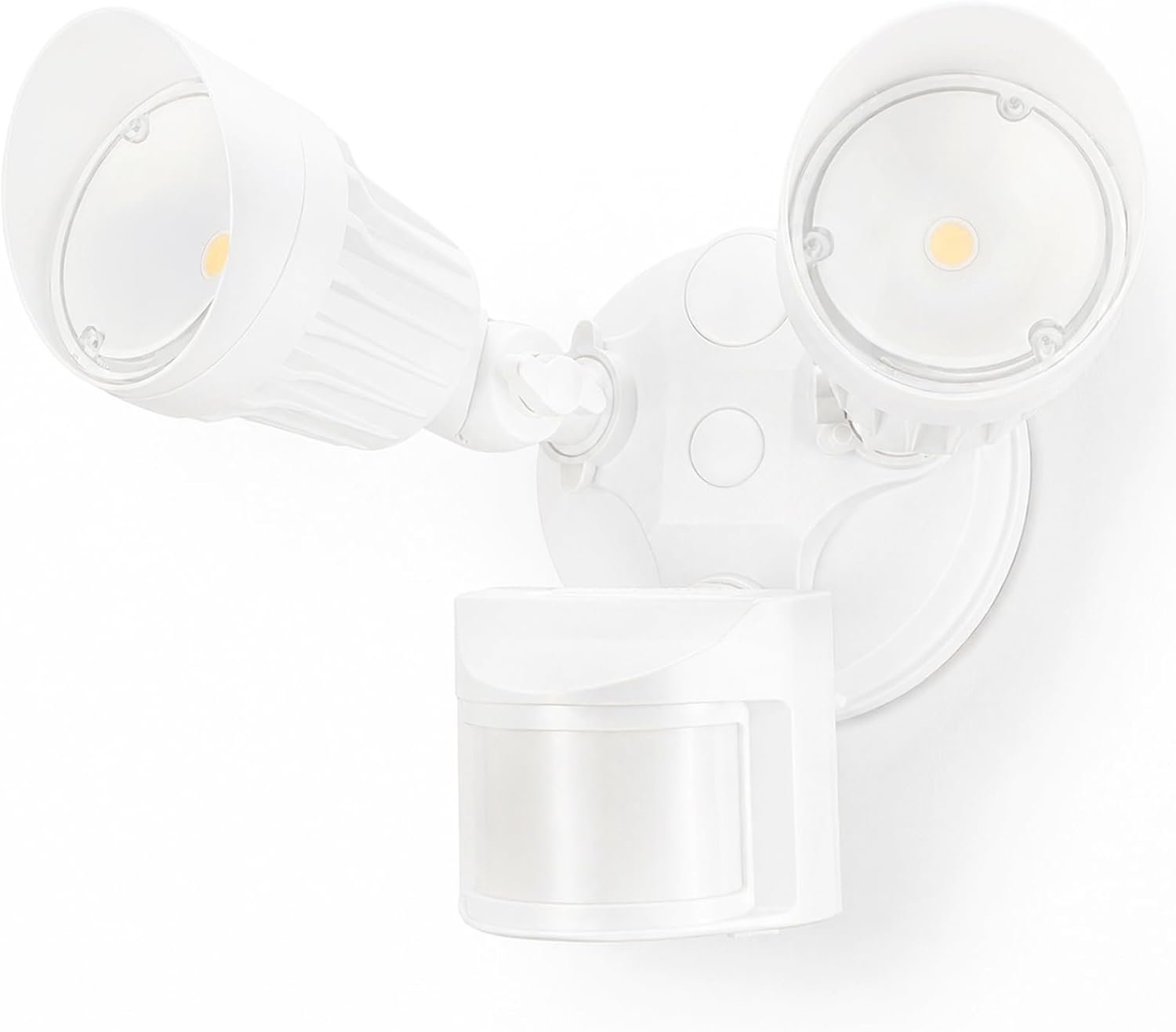 LEONLITE COB LED Security Light, Motion Sensor Outdoor Lights, Dusk to Dawn, 100-277V, ETL Listed, Adjustable Heads, Motion Detector Flood Light, Aluminum, IP65 Waterproof, 5000K Daylight, White