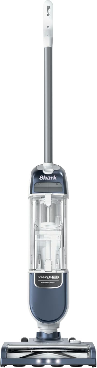 Shark Freestyle Max Cordless Upright Vacuum | Multi-Surface Cleaning, Lightweight, Easy Maintenance | Large Dust Cup, 2-Speed Brushroll, LED Headlights | Nordic Blue | SV2002