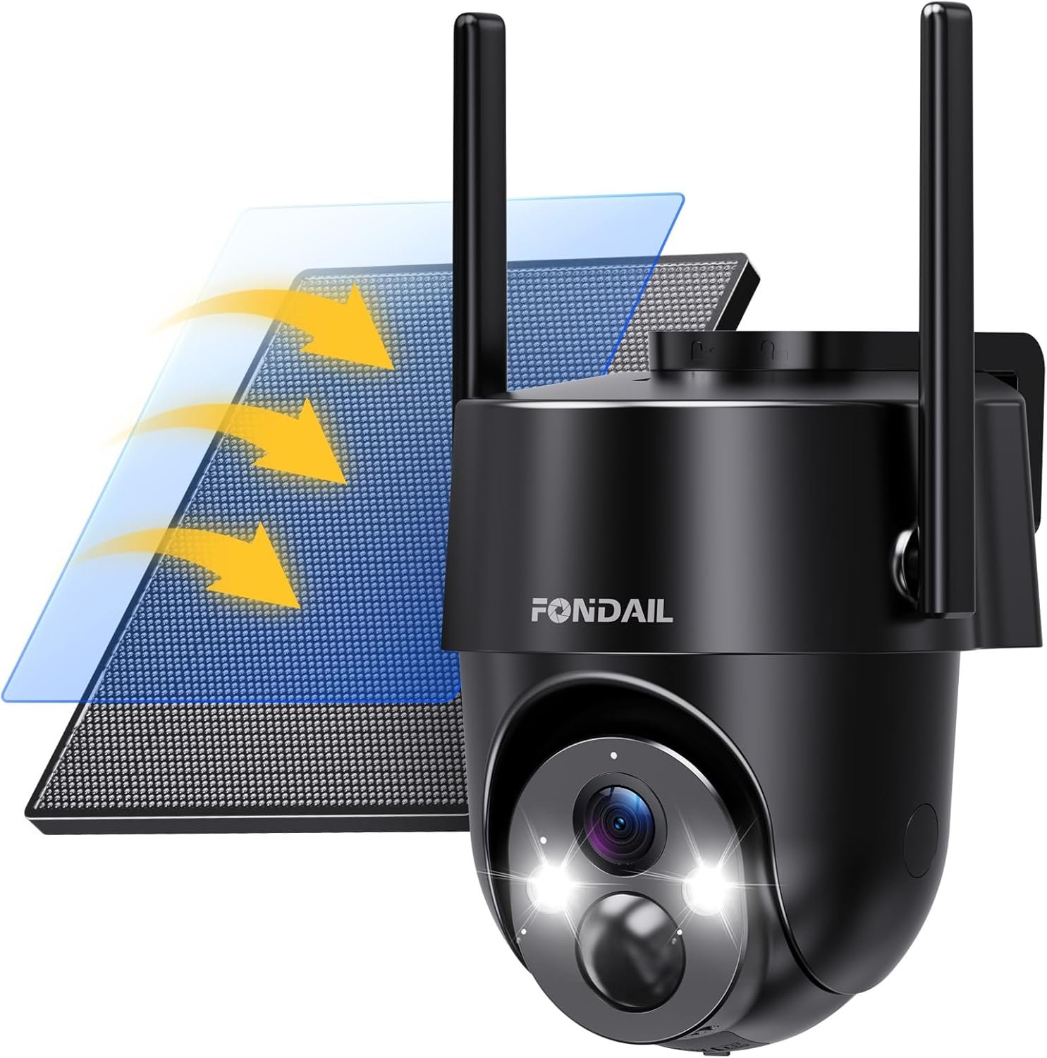Solar Security Cameras Wireless Outdoor, 2K 360° View Solar Powered WiFi 3MP Security Camera for Home Security with Color Night Vision, PIR Detection, 2-Way Audio, Motion Alert, Easier to use