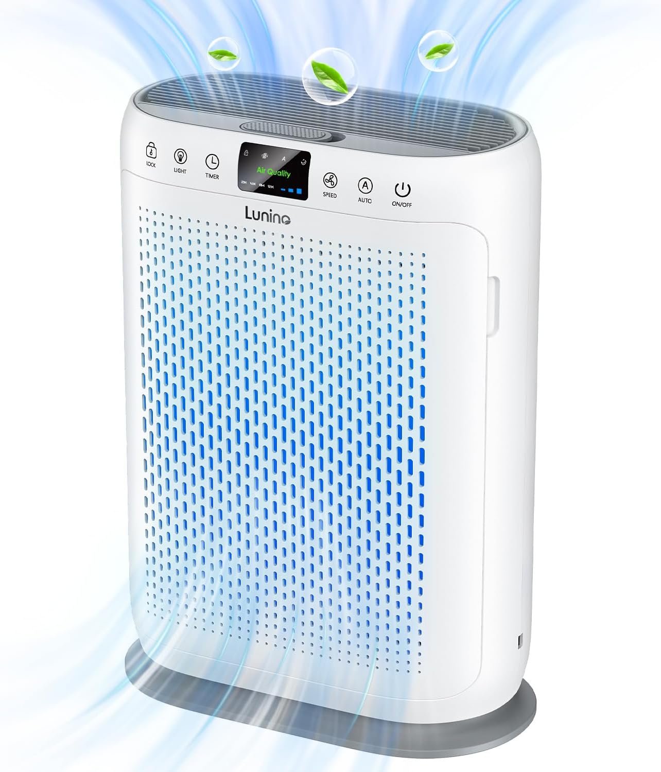 LUNINO Air Purifiers for Home Large Room up to 2400sq.ft | HEPA Air Filter with PM 2.5 Display Air Quality Sensors, Aromatherapy, Air Cleaner for Dust, Smoke, Dander, Pets Hair, Pollen