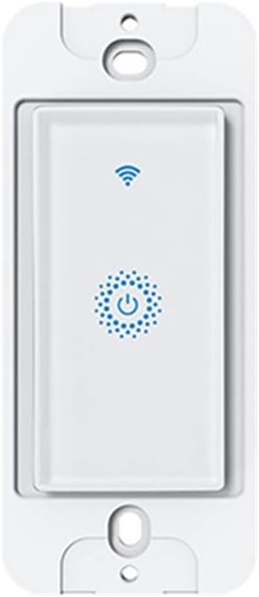 Smart WiFi Switch – Wireless Smartphone Controlled Wall Light Switch, Compatible with Alexa, Google Home, IFTTT, Android & iOS – No Hub Required (1-Pack)