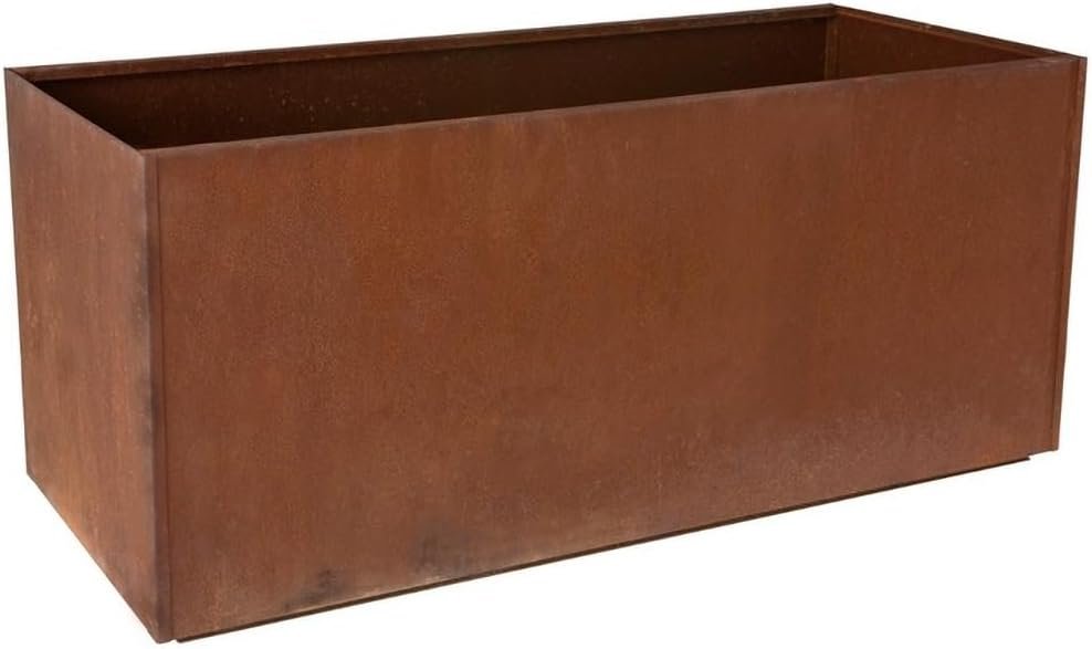 Nice Planter Corten Steel Trough Planter, 16″ x 46″ x 16″