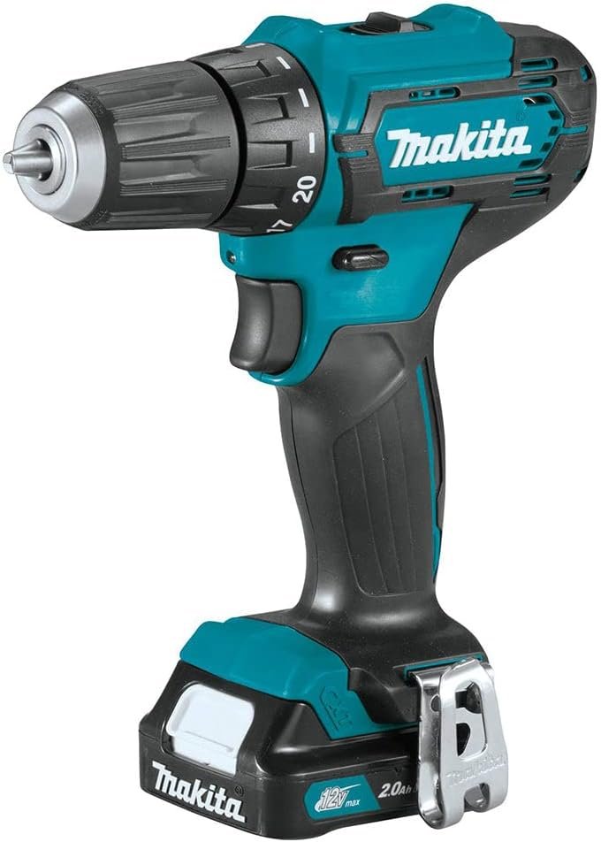 Makita FD09R1-R 12V MAX CXT Lithium-Ion 3/8 in. Cordless Drill Driver Kit with 2 Batteries (2 Ah) (Renewed)