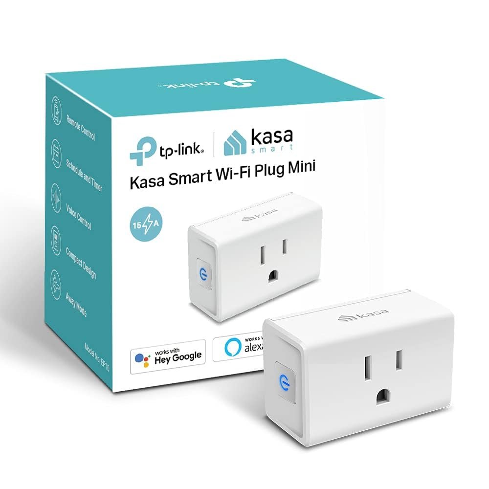 Kasa Smart Plug Ultra Mini 15A, Smart Home Wi-Fi Outlet Works with Alexa, Google Home, No Hub Required, UL Certified, 2.4G WiFi Only, 1-Pack(EP10), White