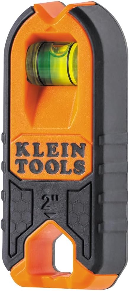 Klein Tools MSF100 Magnetic Stud Finder and Level, Compact, Wood and Metal Detector with Bubble Vial for Accurate Markings, Felt Pad Backing