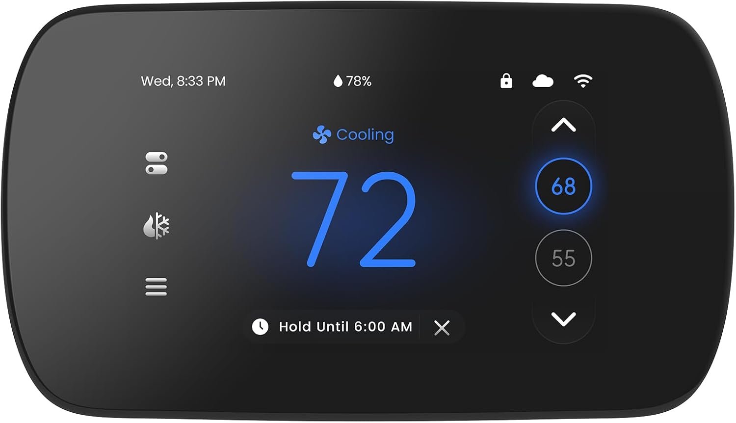 Smart Thermostats for Home, WiFi Thermostats 4.3 Inches Touch Screen Compatible with Alexa and Google Assistant, 7day x 8period Programmable Control Programmable, C-Wire Required