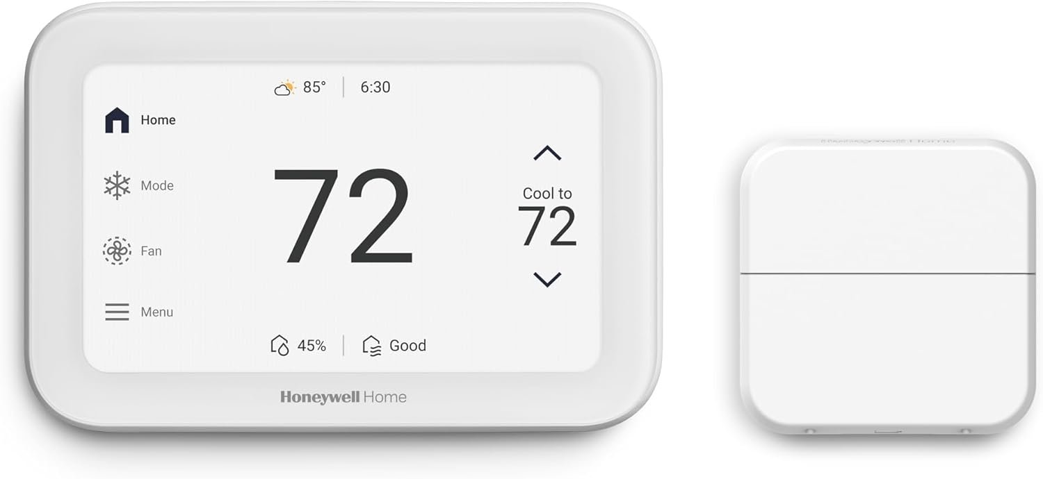 Honeywell Home X8S Premium Smart Programmable Wi-Fi Thermostat with Sensor, Video Doorbell Access, Humidity Control, 5″ Customizable Touchscreen, Energy Star, Works with Alexa, Matter, Apple, Google
