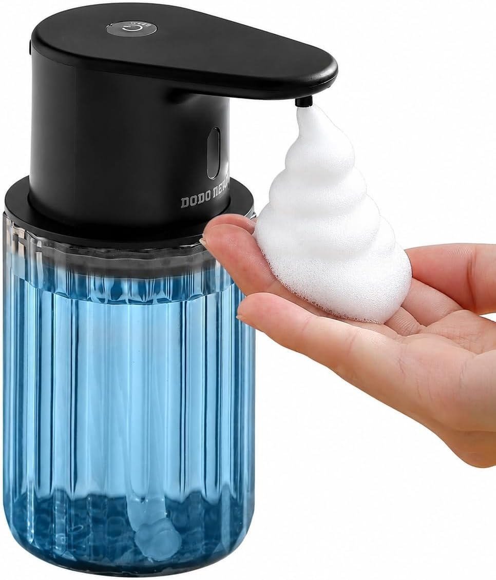Automatic Foaming Soap Dispenser Touchless, USB Rechargeable Hand Soap Dispenser with Infrared Sensor, 3 Adjustable Soap Levels, 10oz/300mL Wall Mounted, Hands Free for Bathroom & Kitchen