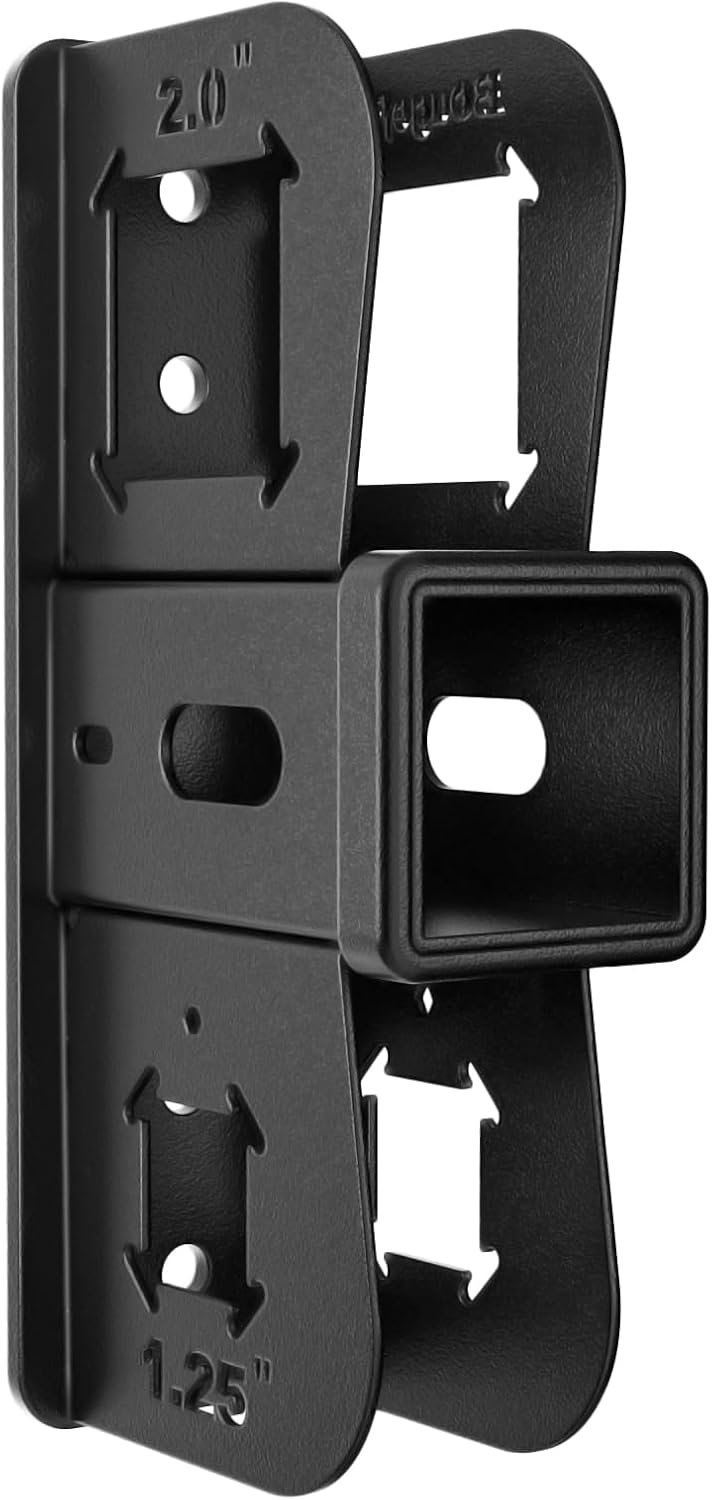 BougeRV Hitch Wall Mount, 2″ Receiver, Max Hold Up to 300LBS, Bike Rack & Cargo Rack Storage, Hanging Garage Organizer, Trailer Hitch Receiver Hitch Bicycle Ski Rack Storage Organizer