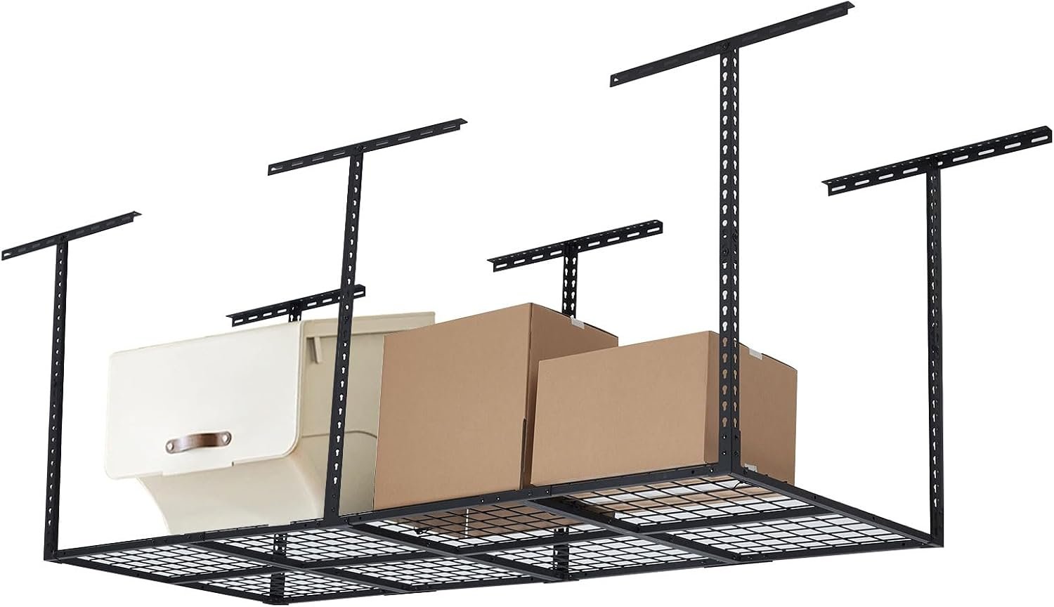 GarveeHome Garage Ceiling Storage Racks – Heavy Duty, 96” * 36”, Adjustable Cold Rolled Steel Racks, 600 lb. Loading Weight Capacity