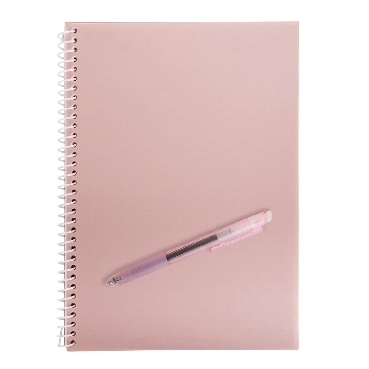 Tech Enthusiast Smart Erasable Notebook – Reusable Wirebound Digital Notebook with App, Includes Erasable Pen & Microfiber Cloth, 100 Lined Pages, Scan to Cloud, Pink