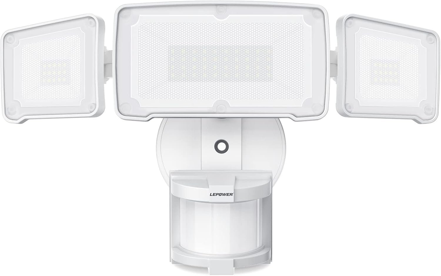 LEPOWER LED Security Light Motion Sensor Outdoor Lights, Bright 38W 4200LM | 180° motion sensor, up to 72 ft, Easy to Install, IP65 Waterproof, 5500K, 3 Head Detected Flood Light for Garage, Yard, Porch
