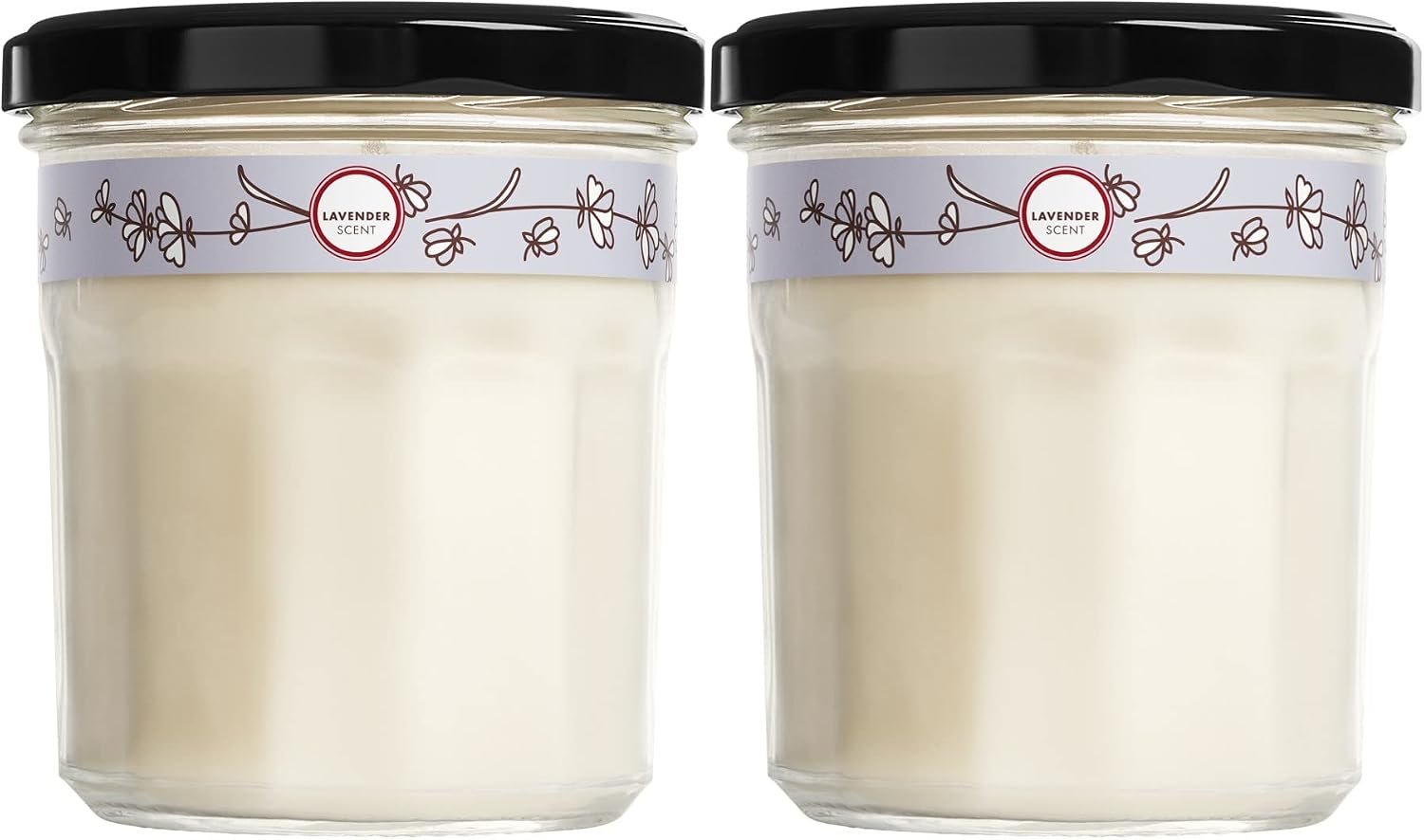 MRS. MEYER’S CLEAN DAY Lavender Soy Candle, Garden-Inspired Aromatherapy Homekeeping, 35 Hour Burn Time, Made with Essential Oils, 7.2 oz Large Glass Jar Candles (Pack of 2)