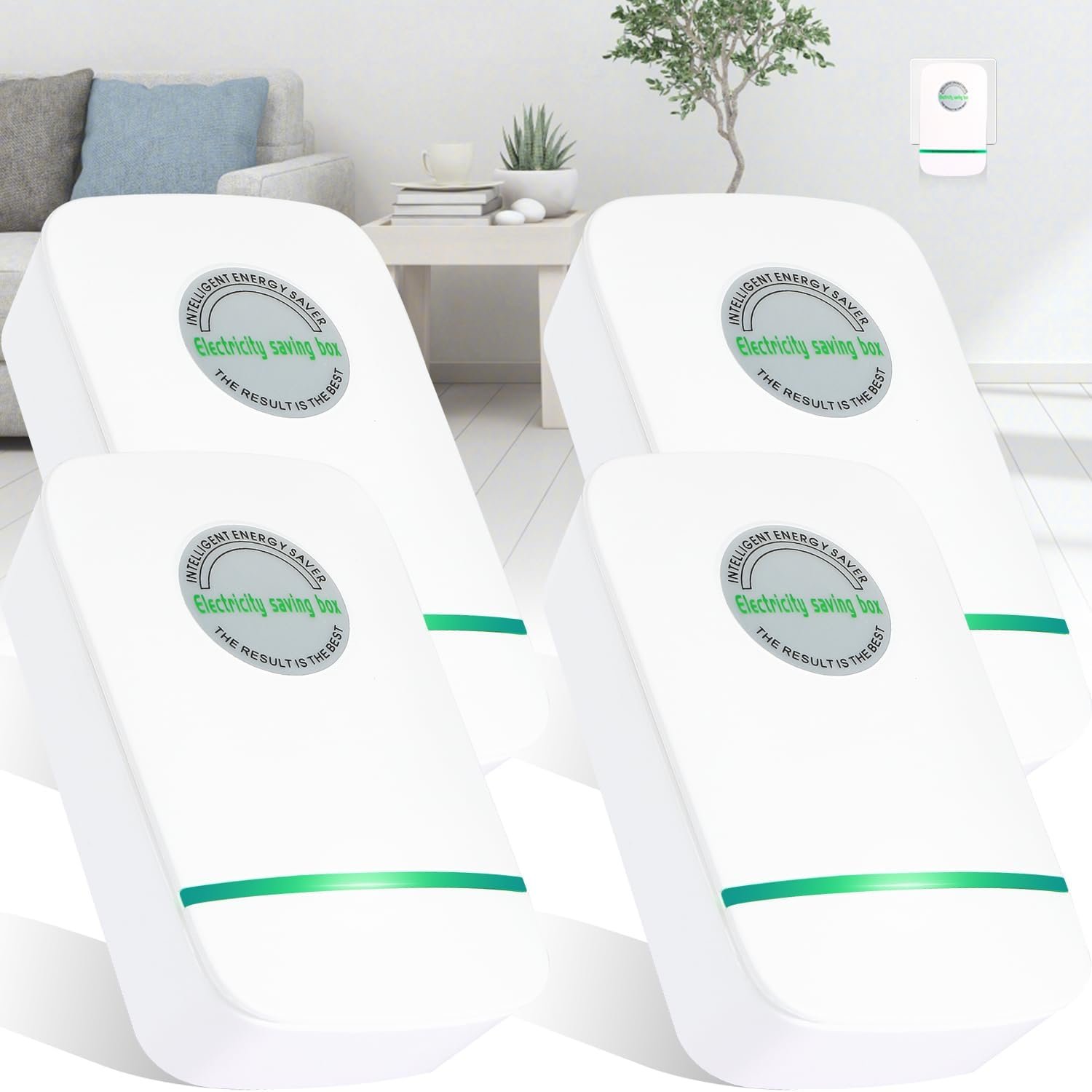 Stopwatt SmartPlug Device, Device Plug-in for Home & Office US Plug 90V-250V 30KW 4 Pack