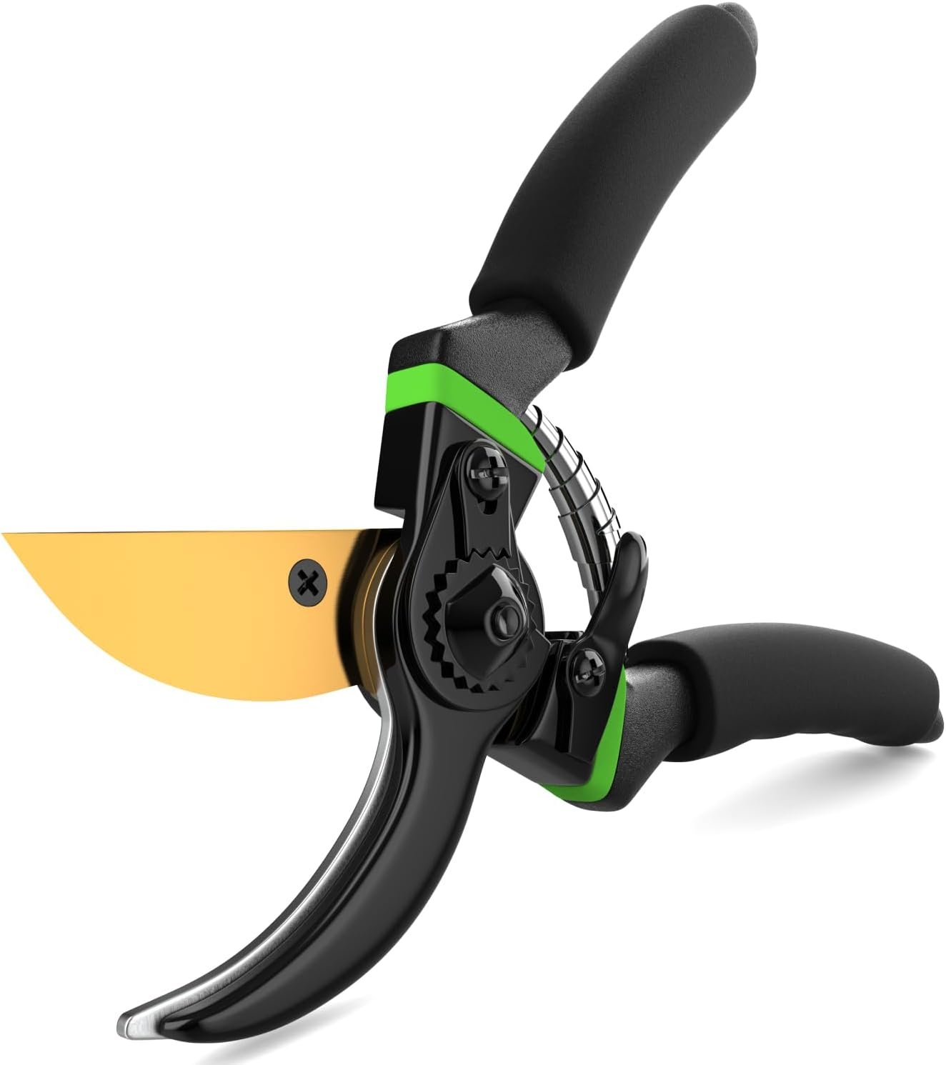 Ultra Sharp Japanese Steel Pruning Shears – Cuts 3X Easier, Weak Hand Arthritis Clippers, Rust-Resistant Titanium Coated Pruner, Effortlessly Cuts 3/4 Inch