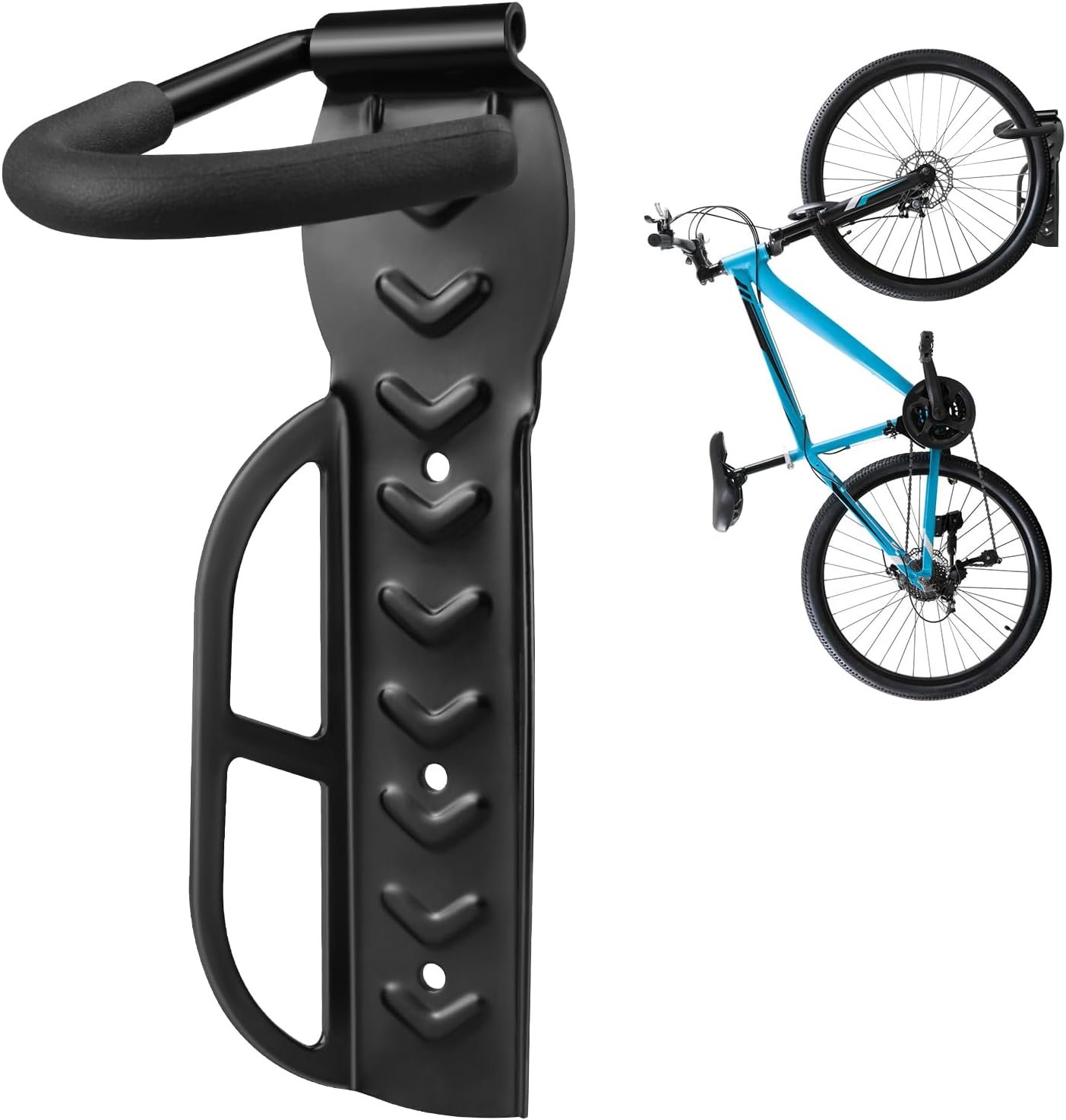 DkOvn 1/2/4 Pack Bike Rack Garage Wall Mount, with Screws | Holds Up to 66lb for Indoor Storage