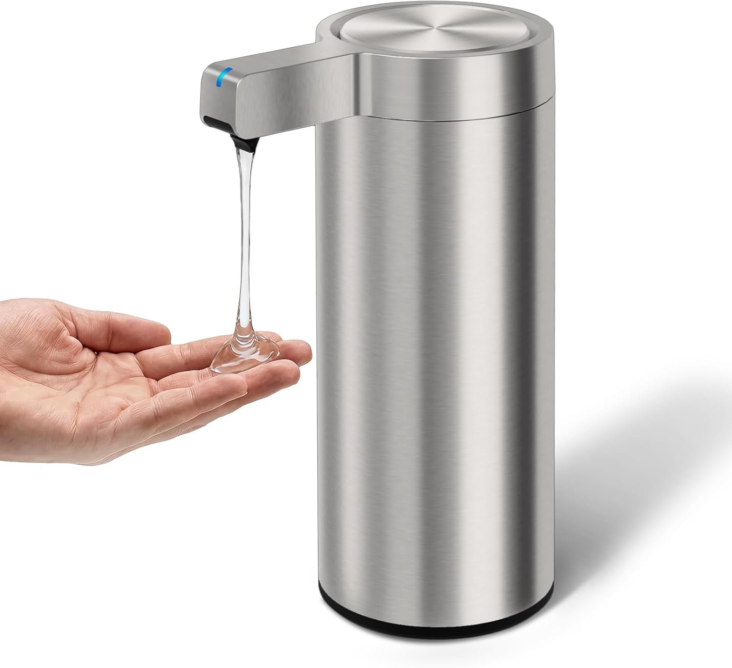Newise Automatic Soap Dispenser – 9 oz, Rechargeable Touchless Liquid Soap for Kitchen and Bathroom with 3 Adjustable Dispensing Modes, Stainless Steel