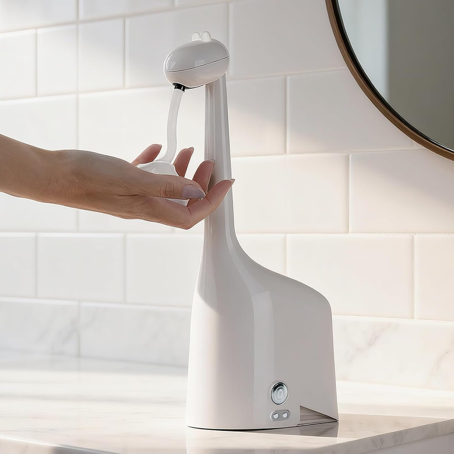 Automatic Foaming Soap Dispenser,10oz/300ml Touchless Smart Dispenser,Rechargeable Electric with 3-Level Adjustable Foam,IPX5 Waterproof for Bathroom Kitchen,White