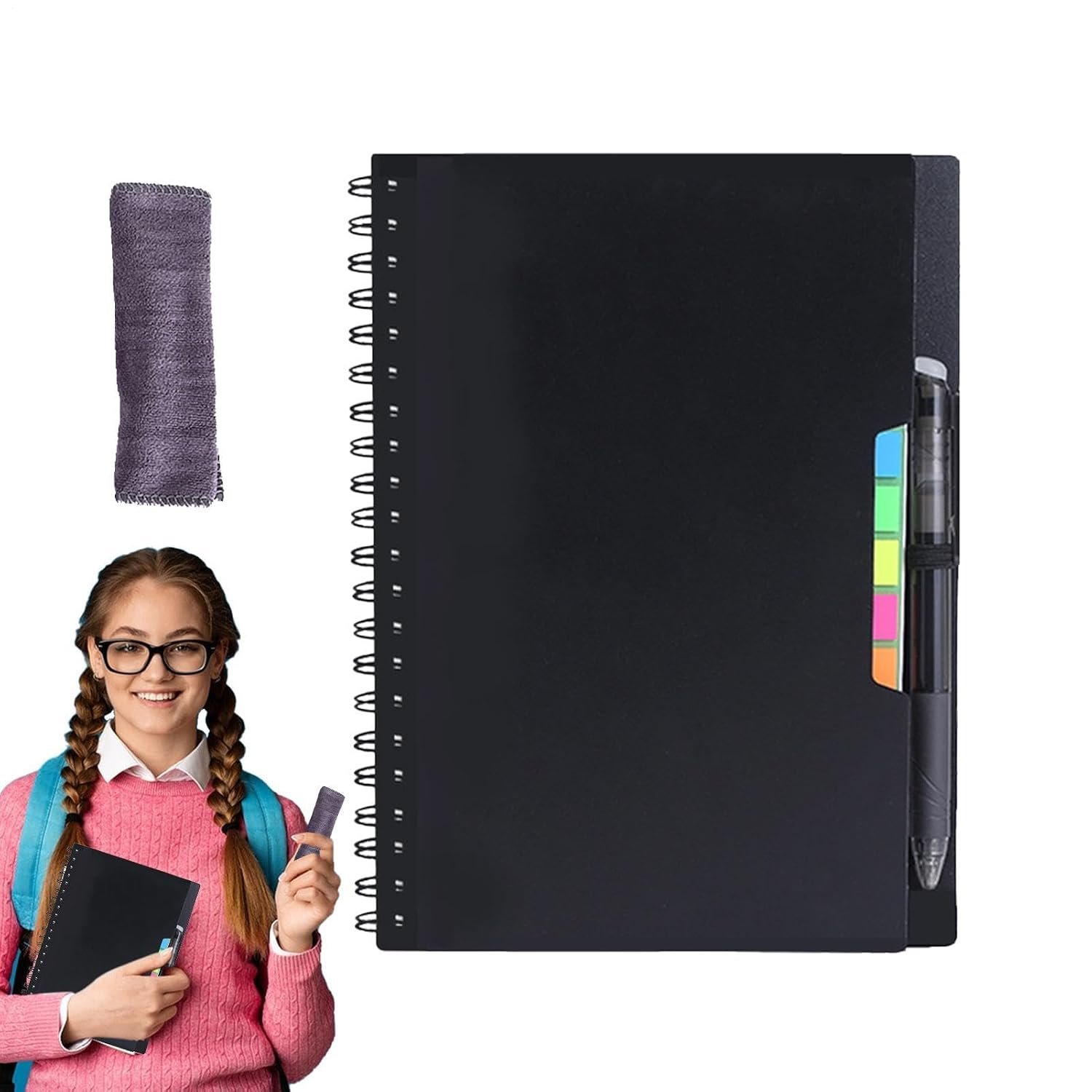 Erasable Planner Notebook, Eco-Friendly Digitally Connected Notebook, Smart Reusable Planner Mineral Stone Paper For Note Taking In Work Offices & Business