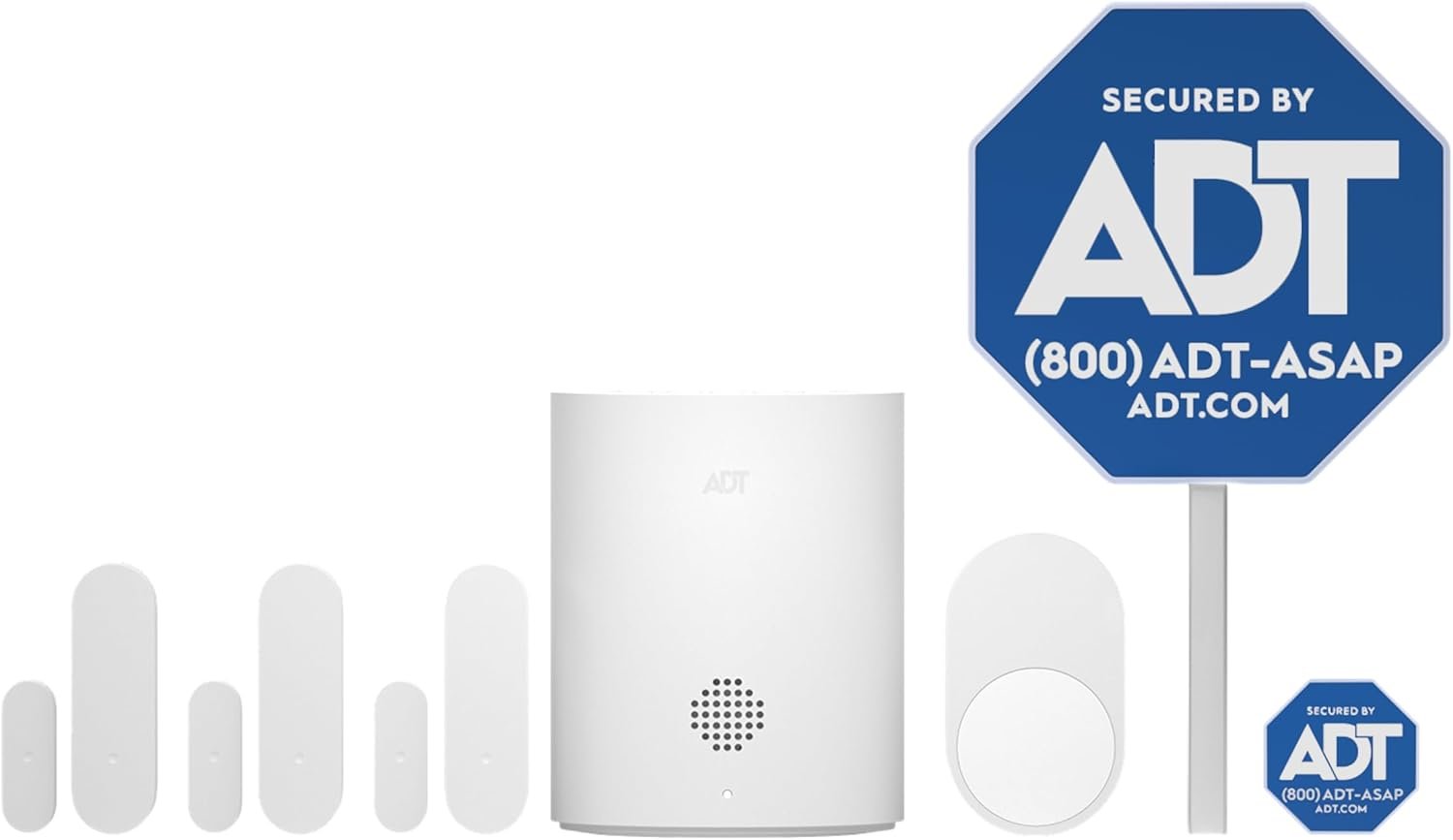 ADT Blu Security Starter Kit, DIY Home Alarm System with Door and Window Sensors, Motion Detector, Wireless Security for House and Apartment, Easy Install, ADT+ App Control