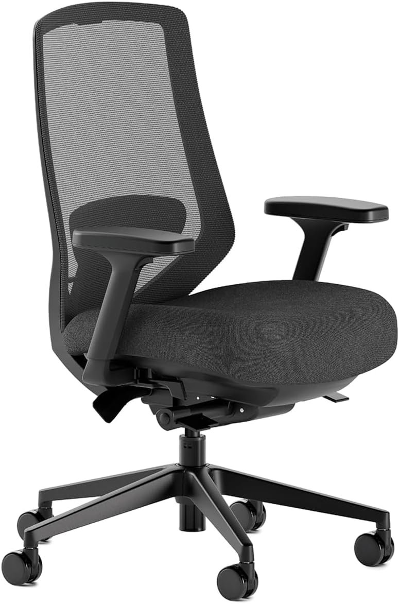 Branch Ergonomic Chair Pro – Mesh Office Chair with 14 Points of Adjustment – Height, Depth & Tilt Adjustable – 5D Armrests – Forward Tilt, Smooth Recline, and Lumbar Support – Black