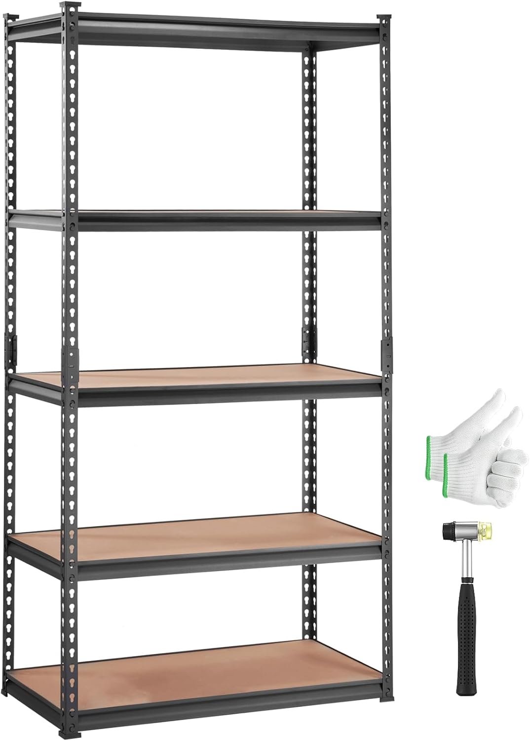 VEVOR Storage Shelves 5-Tier Adjustable 2000 lbs 36″x18″x72″ Shelving Unit | Heavy Duty Garage Storage Metal Utility Rack Shelf for Kitchen, Pantry, Basement, Bathroom, Laundry, Living Room, Warehouse
