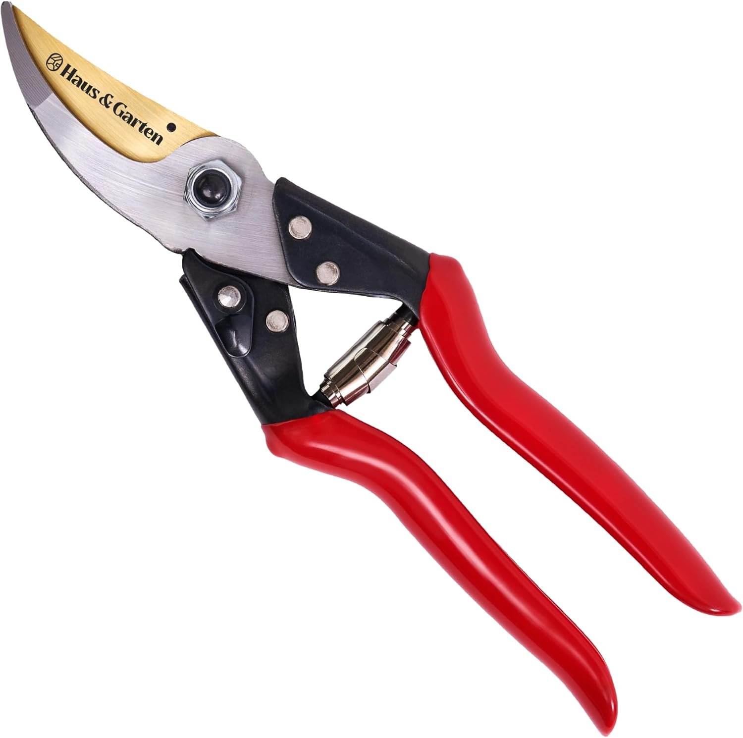 Haus & Garten ForgedPRO 8.75″ Heavy Duty Professional Titanium Bypass Pruning Shears – Use As Pruners, Garden Shears, Handheld Pruning Shears For Gardening, Clippers, Garden Scissors, Pruner Tool
