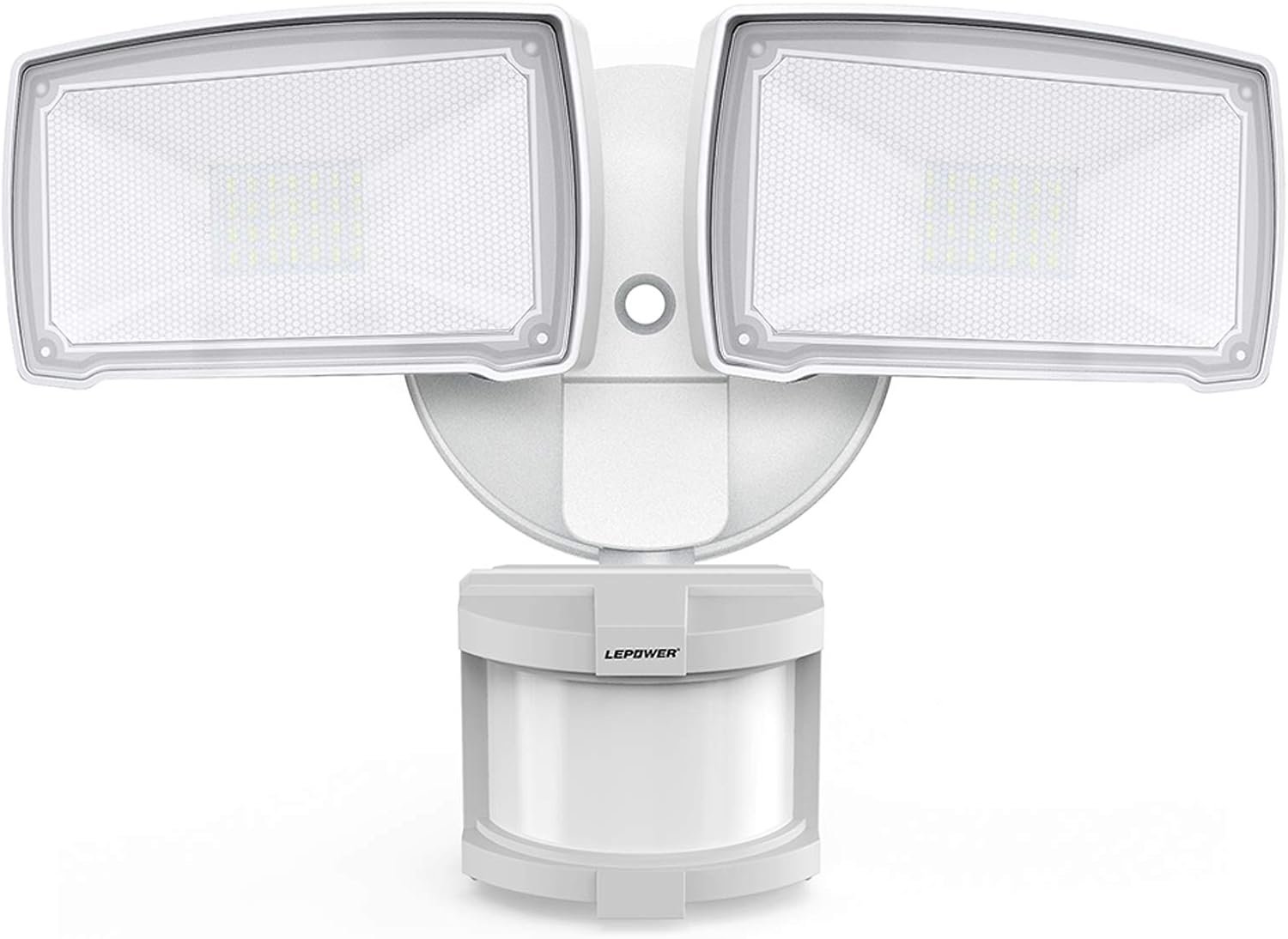 LEPOWER 30W LED Security Lights Motion Sensor Outdoor, 3200LM, 5500K, IP65 Waterproof, Hardwire 2 Head Motion Detector Flood Light for Garage, Yard, Porch