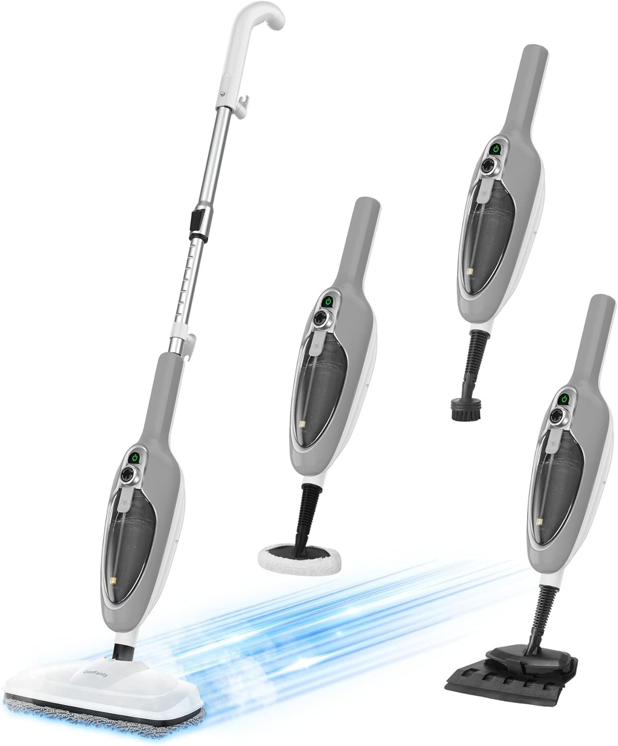 Steam Mop – 10-in-1 MultiPurpose Handheld Steam Cleaner Detachable Floor Steamer for Hardwood/Tile/Laminate Floors Carpet with 11 Accessories for Whole Home Use.