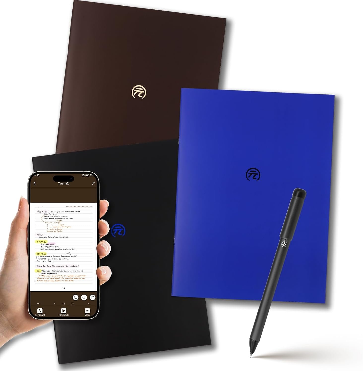 Yuan Smart Notebook with Smart Pen, Real time Sync Digitizing to Phone/Tablet, Smart Writing Cuaderno Digital for Students, Sketching, Note-Taking, Art & Meeting, Digital Paper Tablet, iOS & Android Compatible