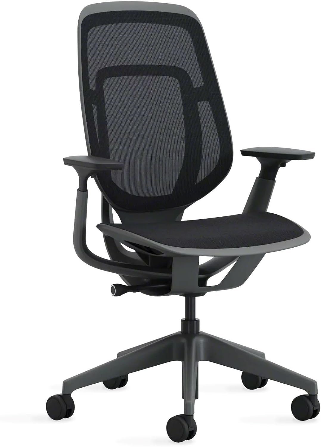 Steelcase Karman Mesh Ergonomic Desk Chair – Adjustable Desk Chair – 4 Points of Adjustability – Lumbar Support – Black Frame & Black Mesh