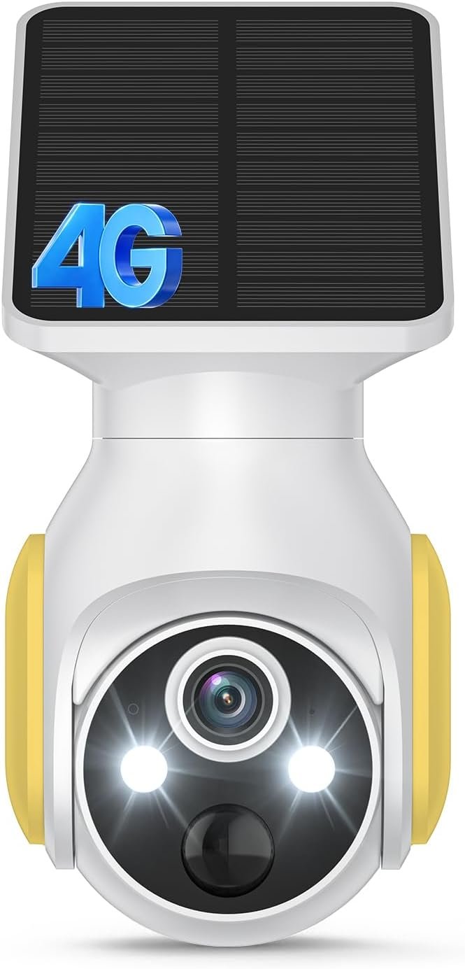 1080p Security Camera Wireless with Solar Panel, AI Human Detection, 2-Way Audio, Color Night Vision, Cloud Storage (Sold Separately), Indoor/Outdoor Surveillance Bullet Cam