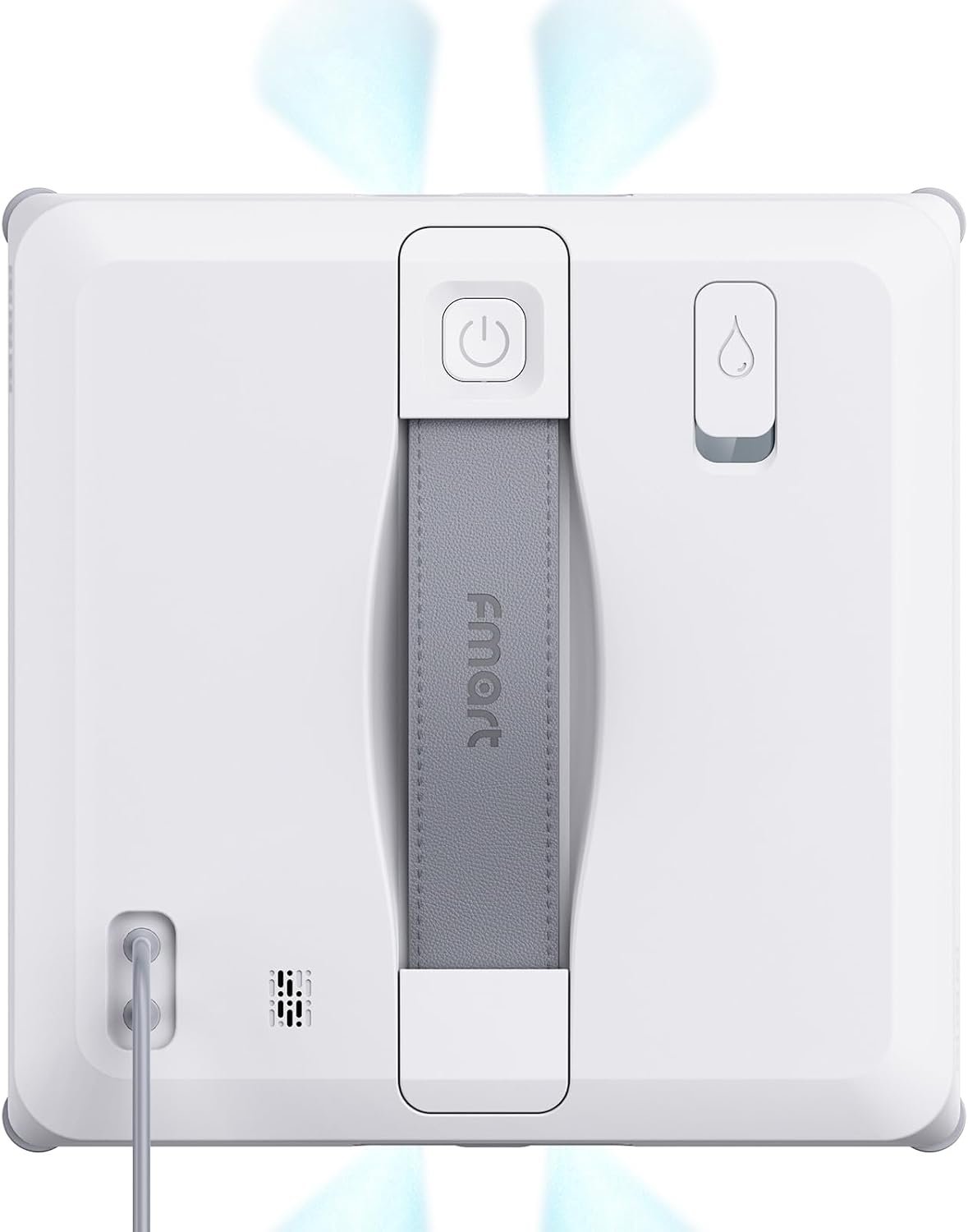 FMART W5 Mini Window Cleaning Robot, 4-Way Ultrasonic Spray, 8000Pa Suction, Ultra-Slim 2.36 in, Edge-Cleaning Route, Smart Path Planning, 9-Stage Safety, Anti-Falling