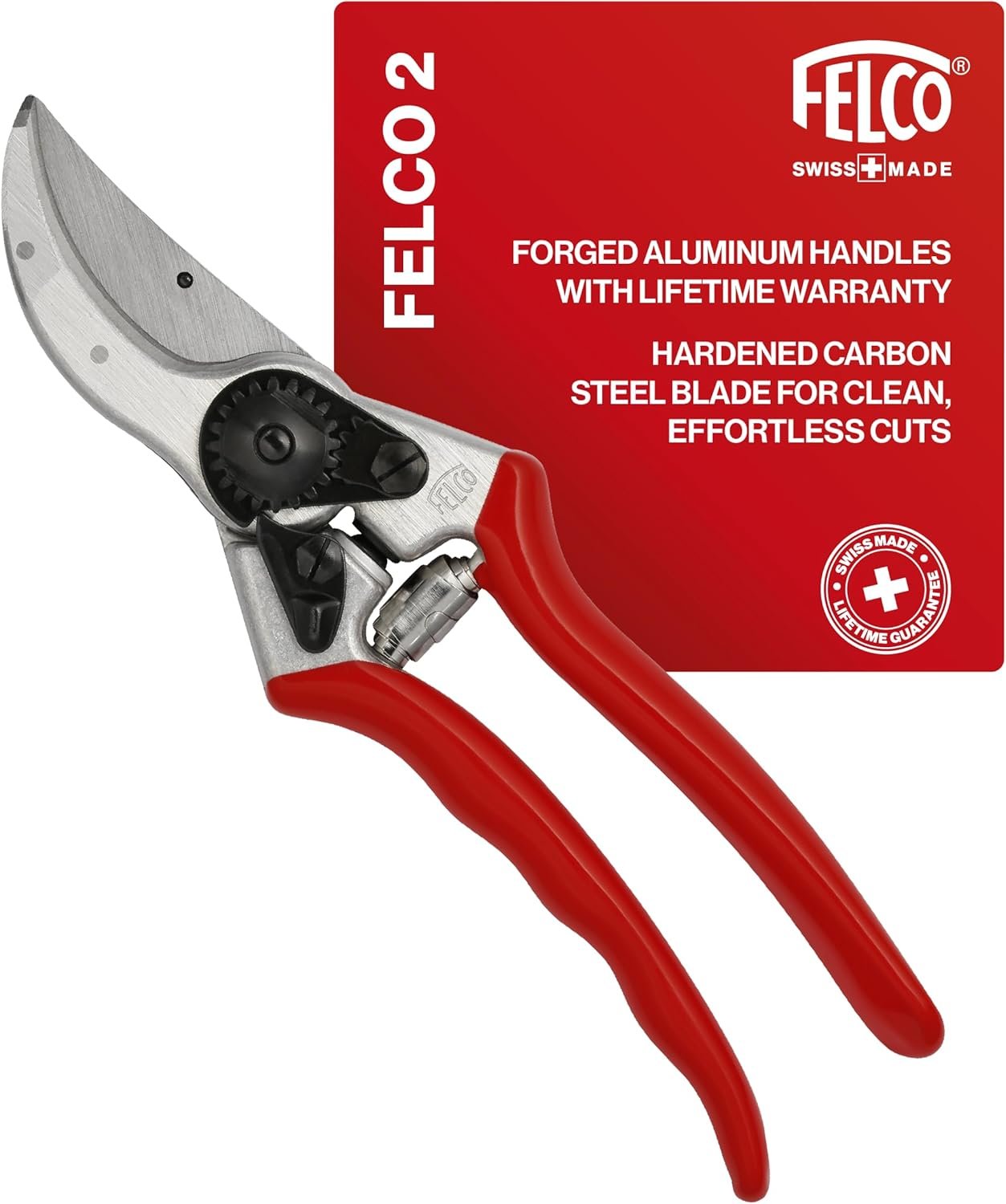 Felco F2 Pruning Shears – 9.25″ Swiss-Made Garden Clippers for Professional Pruning | Hand Pruners for Gardening | Garden Tool Cutter with Precision Bypass Blade, Aluminum Body, Replaceable Parts