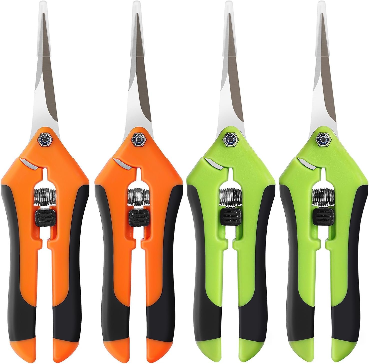 4 Pack Pruning Shears, 6.5 Inch Garden Scissors Gardening Hand Pruning Snips with Straight Stainless Steel Precision Blades for Gardening Flower Plant Precise Trimming and Pruning Maintenance