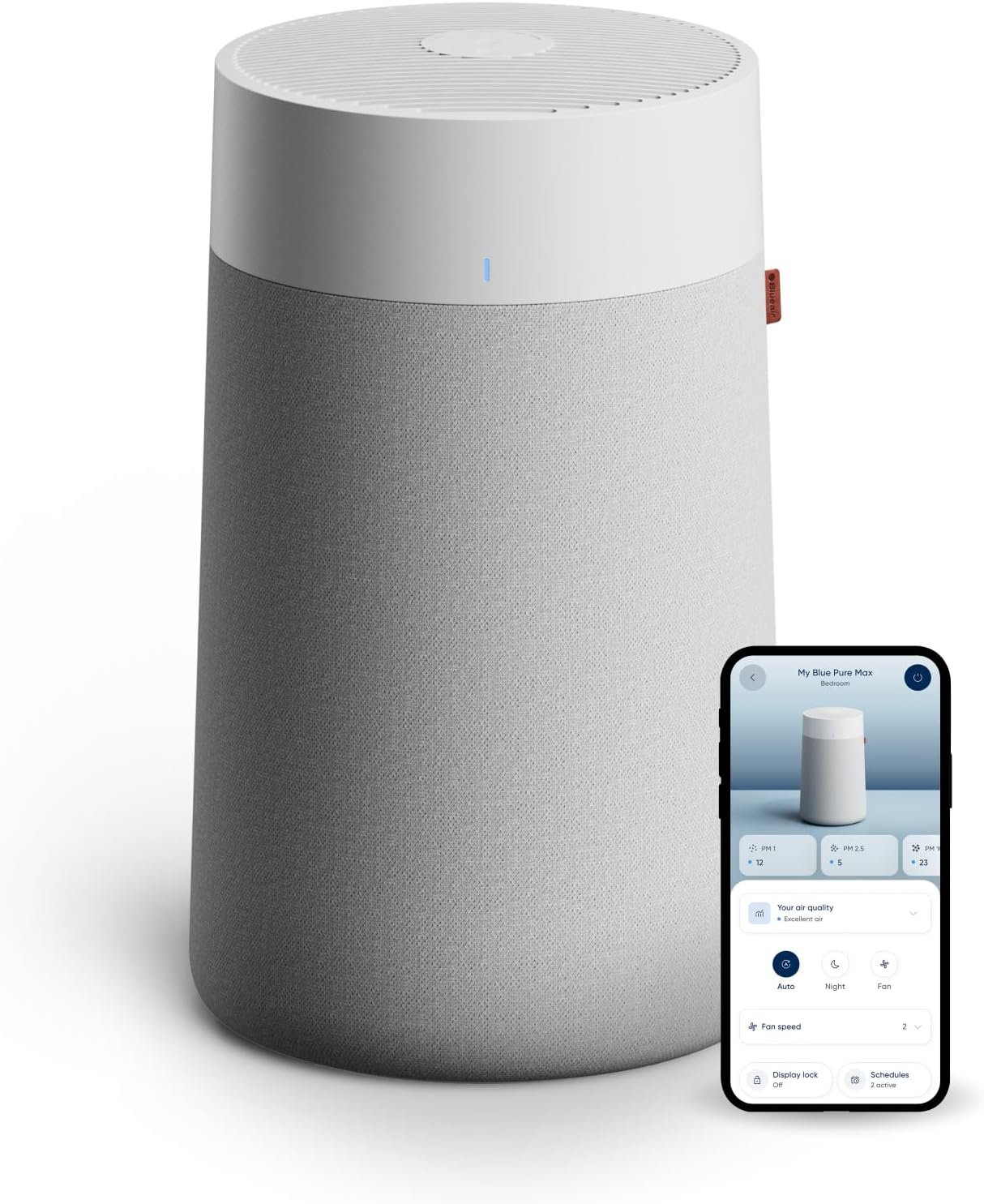 BLUEAIR Blue Pure 311i Max Smart Air Purifier for Medium Rooms up to 2,107 Sq Ft HEPASilent Air Cleaner for Pets Allergies Smoke & Dust WiFi Air Purifier with Auto Mode Quiet Air Purifier for Bedroom