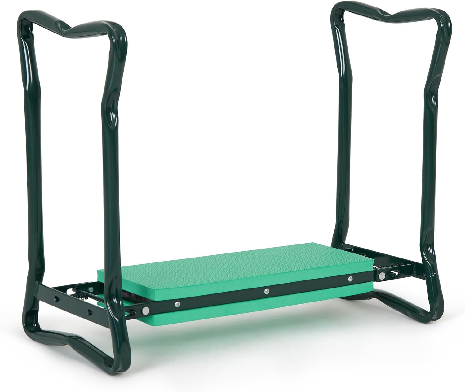Backyard Expressions Garden Kneeler & Seat – 2-in-1 Garden Stool and Kneeler, Foldable Gardening Bench with Cushioned Pad for Weeding, Planting & Yard Work