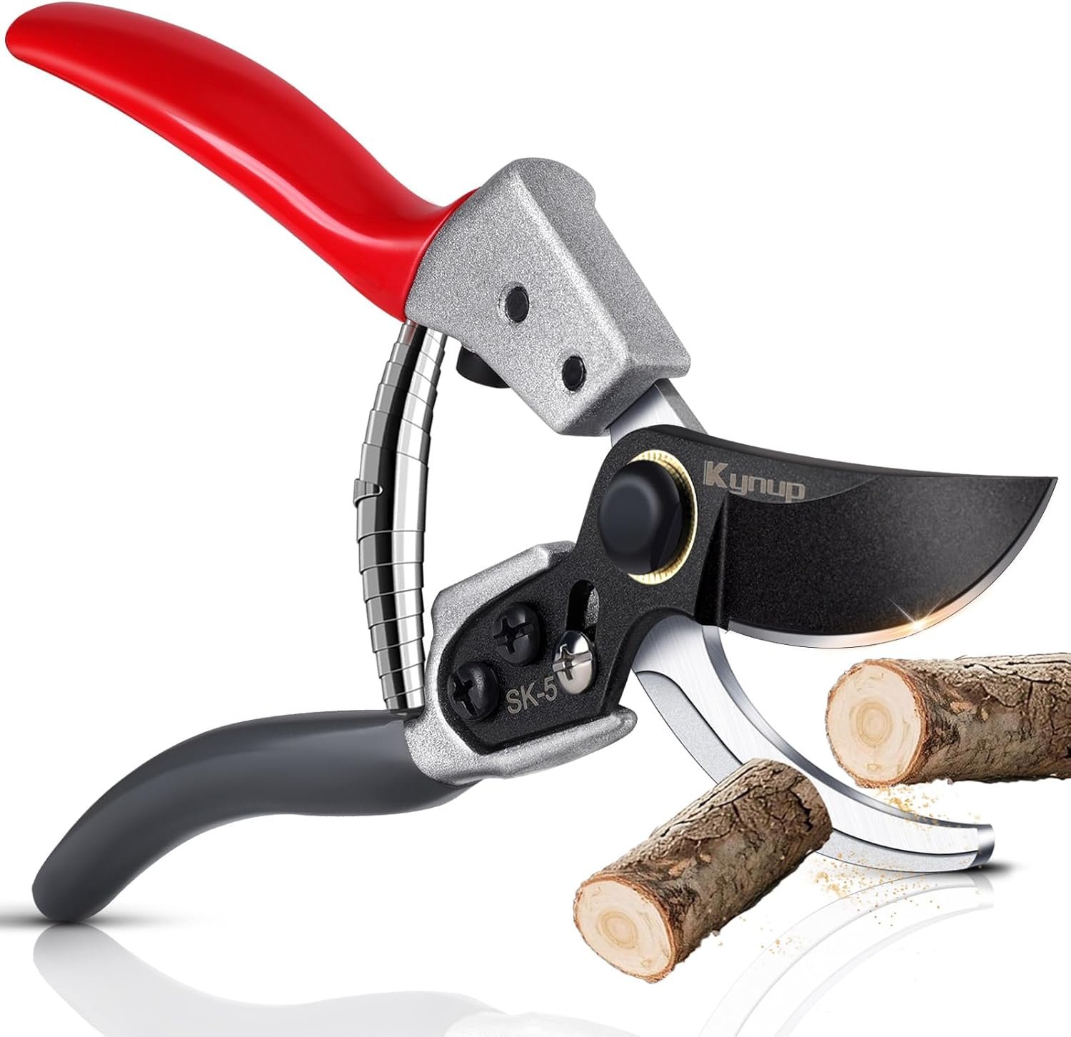 Kynup Pruning Shears, Garden Shears, Garden Clippers, Gardening Hand Tools, SK5 Steel Blade, Up to 1 Inch Cut Capacity, Safty Locked, Effortless Design, Garden Tools for Gardening, Farm