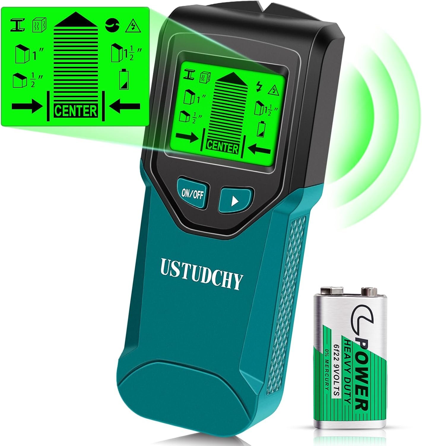 Stud Finder – 5 in 1 Electronic Stud Finder Wall Scanner, Stud Sensor with Digital LCD Display & Intelligent Smart Chip, Beam Finders Wall Detector for Wood AC Wire Metal Studs Joist (‎Peacock Blue)