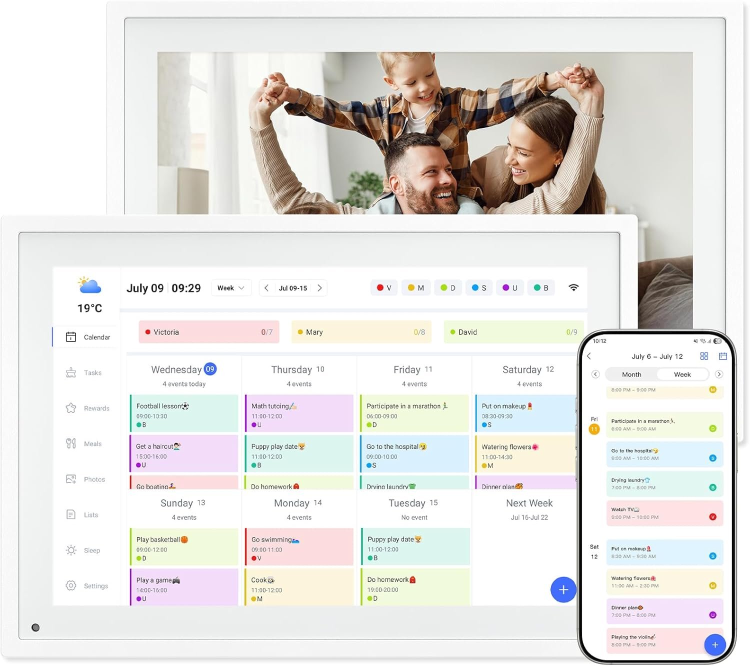 Digital Calendar,10.1 Inch Planner Electronic Calendar&Chore Chart,Smart Calendar Touchscreen Interactive Display for Family Schedules,Bussiness Working tasks,Great for Organizing Your Routines,Gifts for Women Mom
