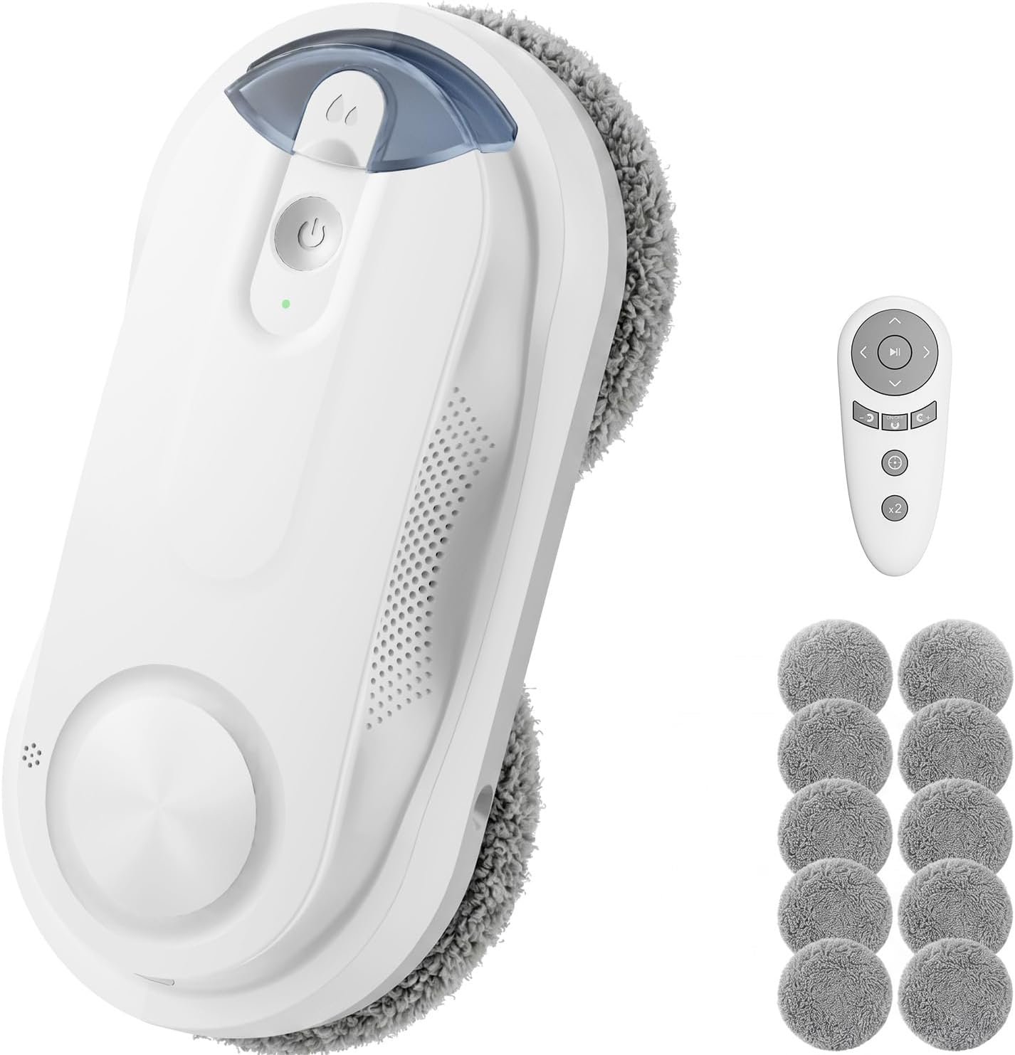 Obito X3 Window Cleaning Robot, Dual Nozzles with Ultrasonic Spray, 5.0 AI Path Planning, Max 3200Pa & Steady-Climbing System, Automatic Edge Detection, Robot Window Cleaner Inside/Outside, White