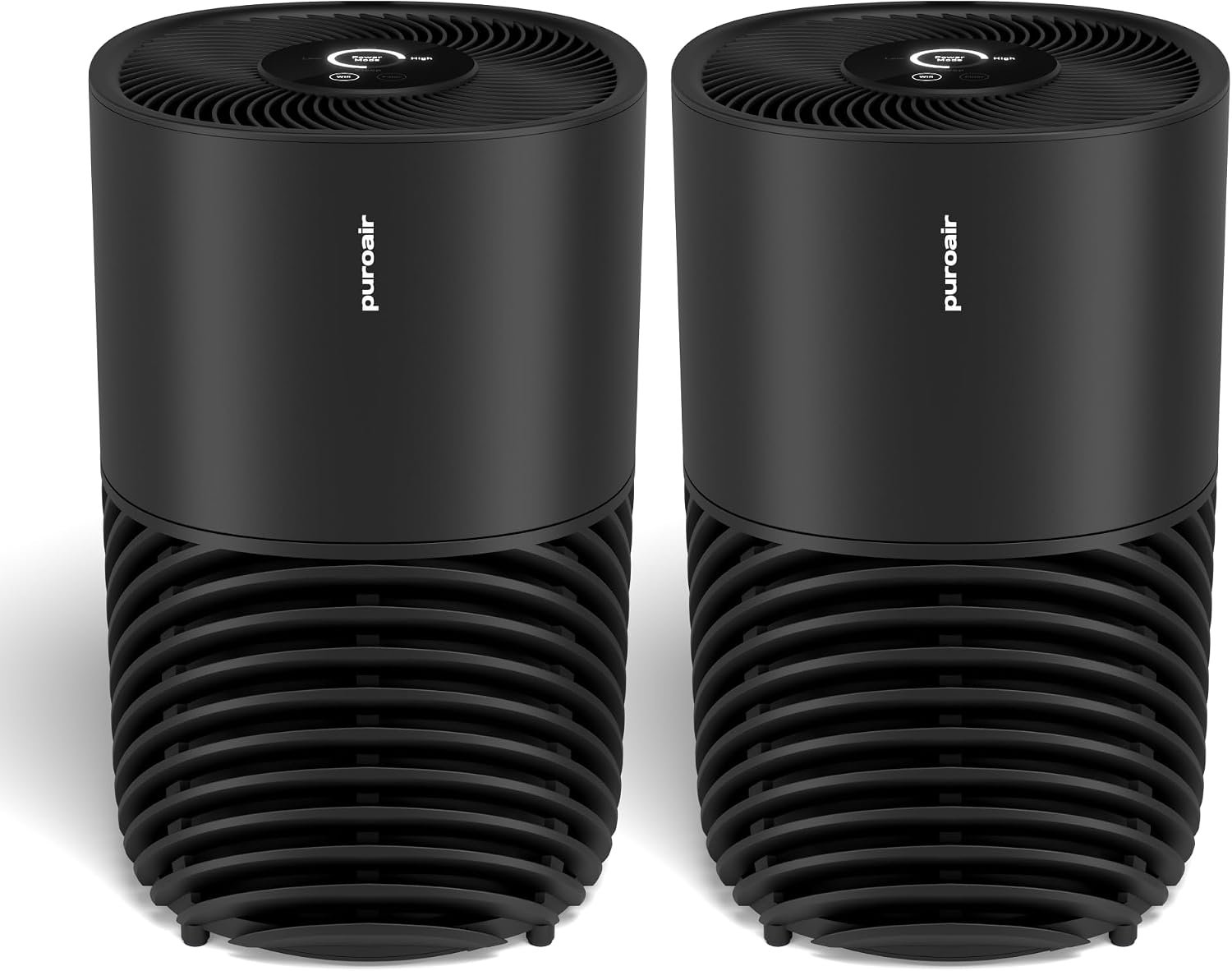PuroAir 130i Smart Air Purifiers for Home Pets Allergies – HEPA + CarbonTech Filter up to 500X Stronger – Cleans Air Fast – Quiet Sleep Mode, Small Room Air Purifiers for Bedroom, Baby, Office (2PK)
