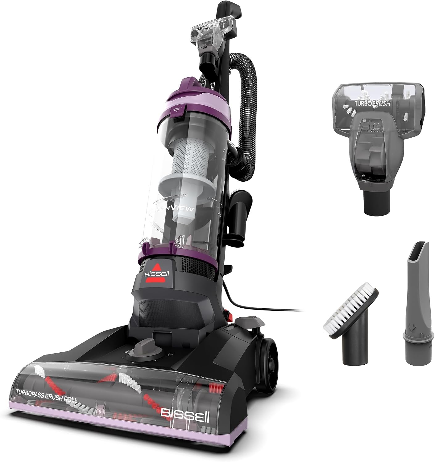 Bissell CleanView Upright Vacuum with Pet Hair Brush Roll, Powerful Suction, Pet Hair Tools, Large Dirt Container, 4438