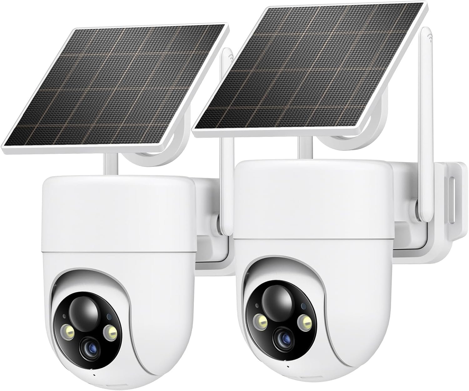 Oculview 2K Solar Security Cameras Wireless Outdoor, 2PCS Outdoor Camera Wireless with 360° View, Cameras for Home Security with Color Night Vision, Only Support 2.4GHz Wi-Fi