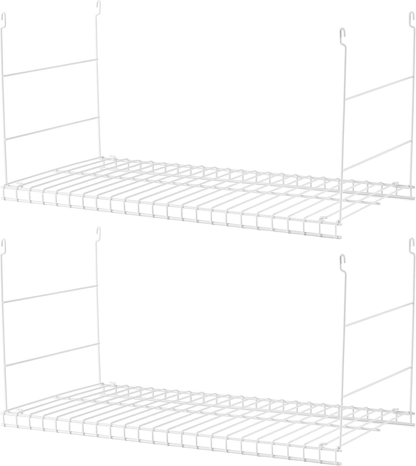 Rubbermaid 5 in. W Steel Universal Wire Closet System Added Storage Hanging Shelf (2 Pack) 2 x 2044313