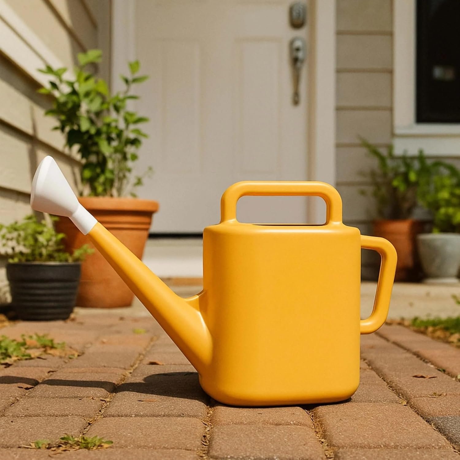 2 Gal. Resin Watering Can, Green Lily, Daisy Yellow, Teal Thunder(Daisy Yellow)
