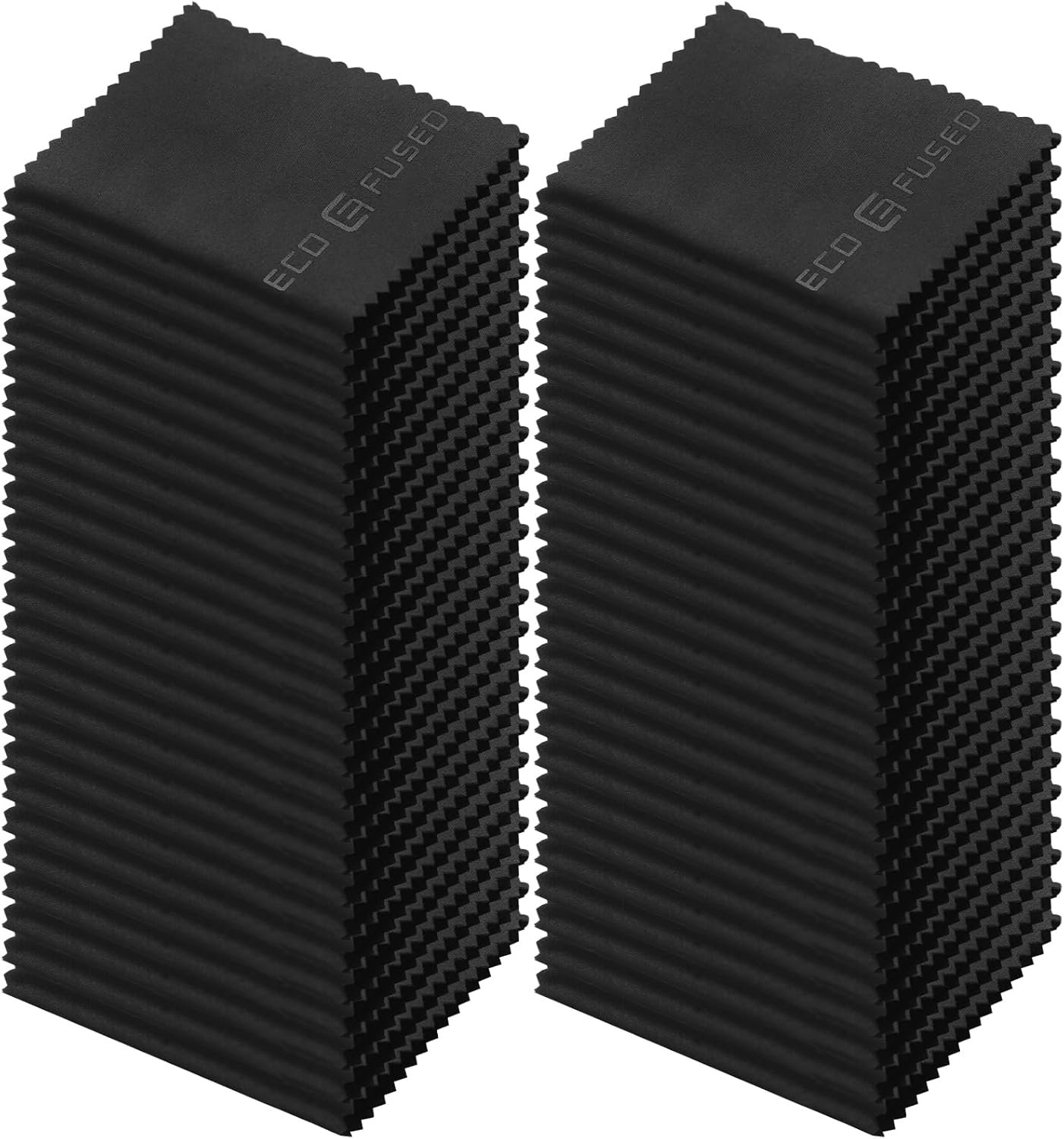 Eco-Fused Microfiber Cleaning Cloths – 50 Pack – (5.5 x 3 inches) for Cleaning Glasses, Spectacles, Camera Lenses, iPad, Tablets, Phones, Smartphones, Laptops, LCD Screens and Other Delicate Surfaces