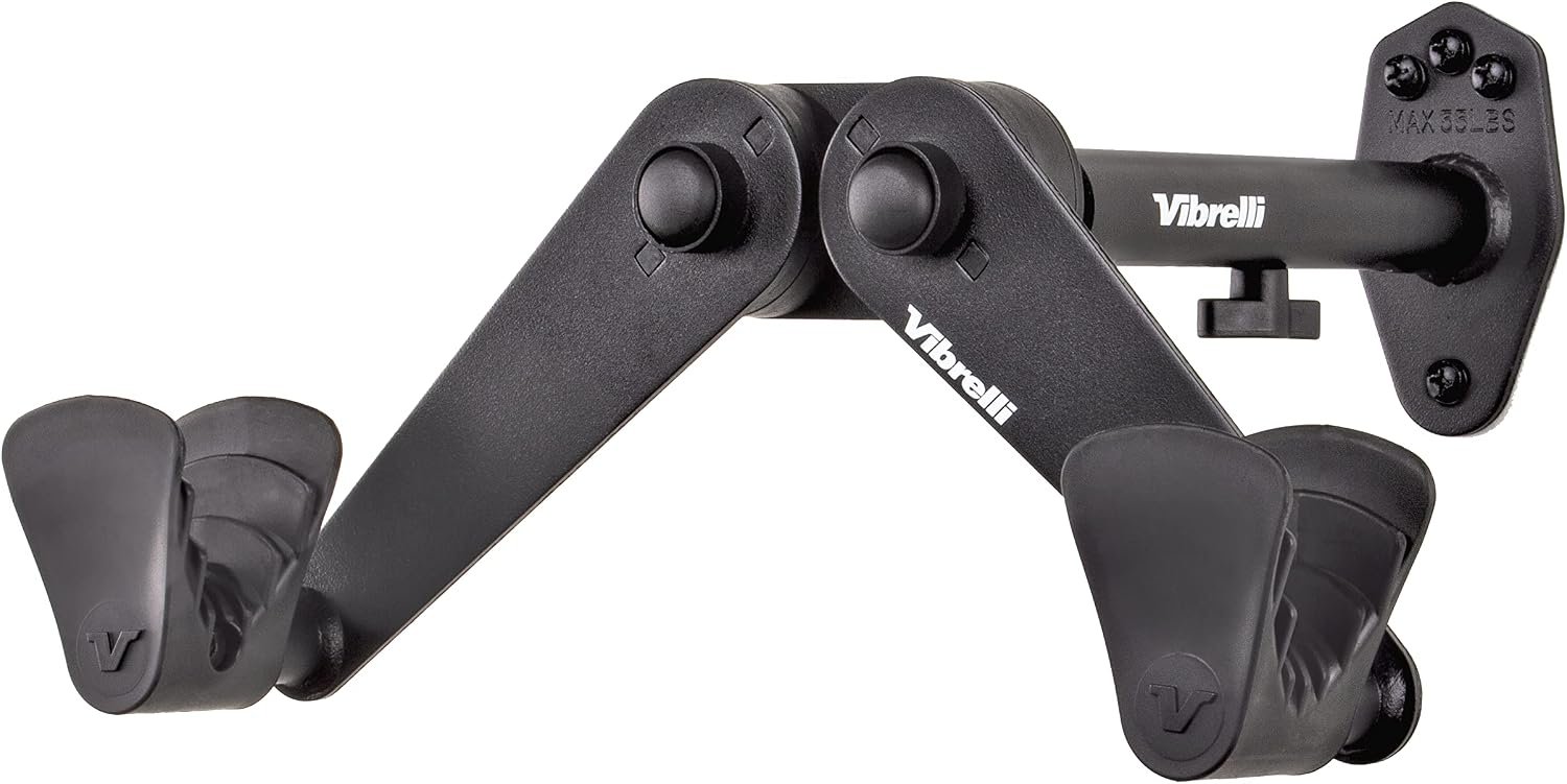 Vibrelli Bike Wall Mount – Horizontal Storage Rack for Hanging Bicycles in Garage – Adjustable Bike Hanger, Holder – Wall Bike Rack Hooks for Bicycle