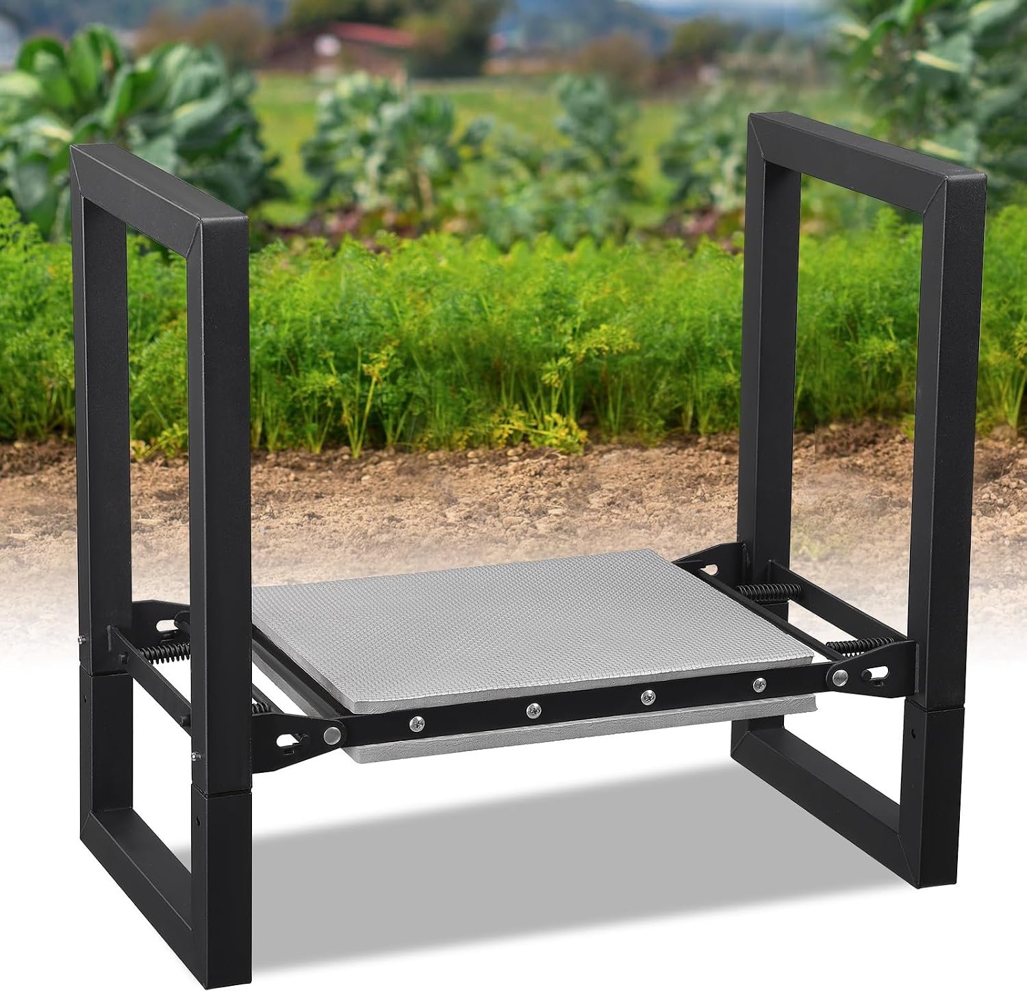 Garden Kneeler and Seat, Foldable Garden Stool 400lbs Heavy Duty Garden Tools Protects Knees and Back, Women and Men Seniors Gardener,Large 19.7″x10″x18.5″
